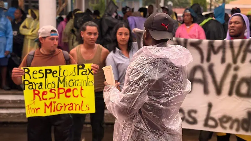 Sale caravana migrante de Tapachula